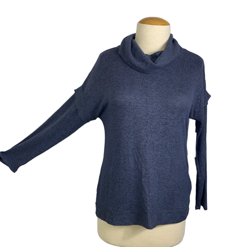 Thomas & Olivia XL Cowl Neck Sweater Heather Blue